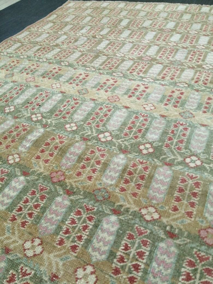 Pink Turkish Runner Rug 4' 2" x 5' 8" Hand-Knotted view