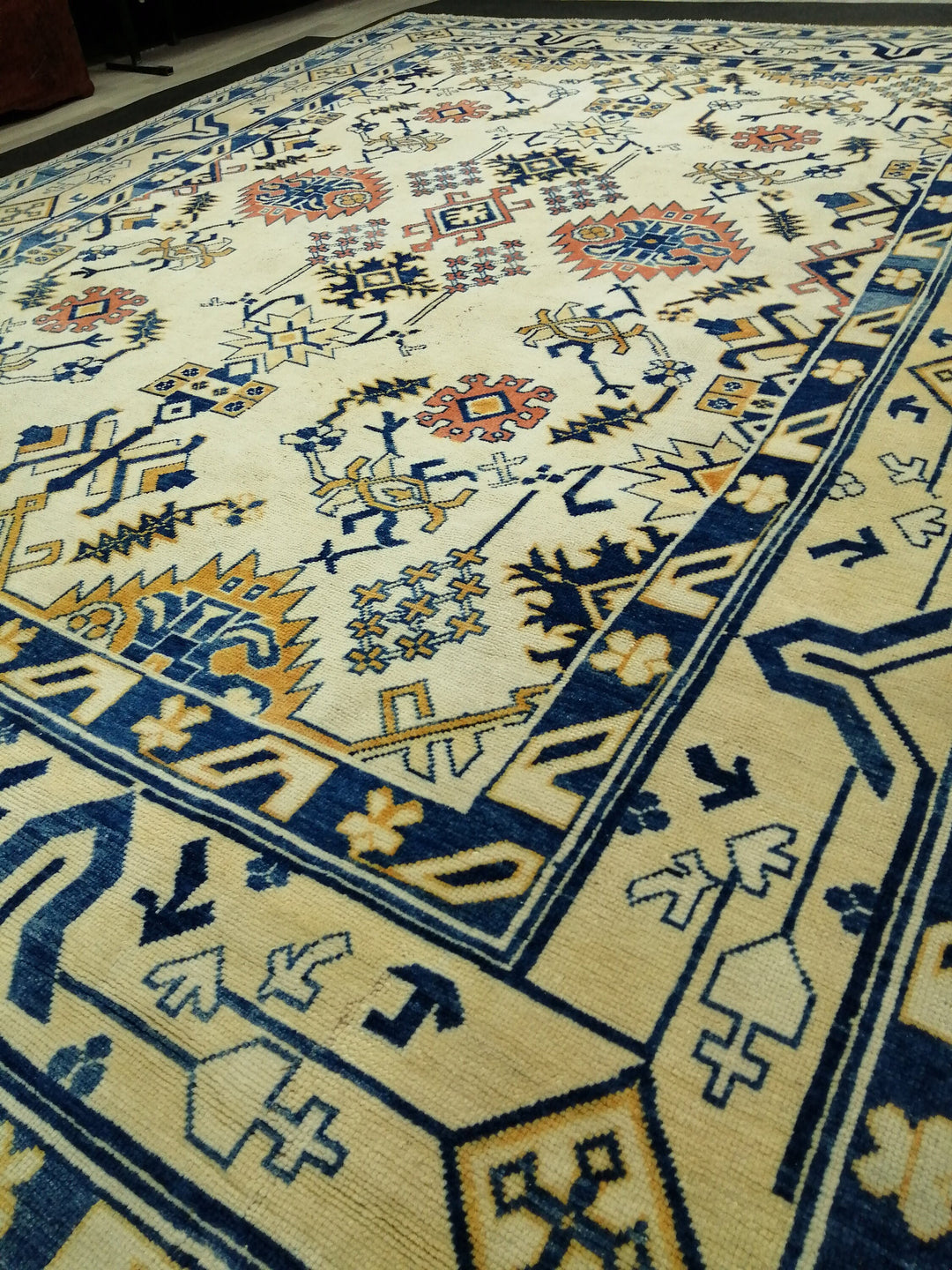 Blue Oushak Rug 9' 1" x 11' 11" - No. WR98234