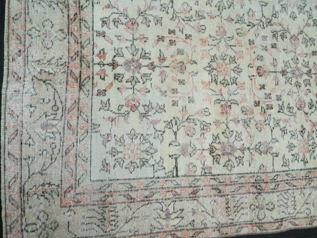 Beige Turkish Oushak Rug 6' 3" x 9' 9" Hand-Knotted view 9