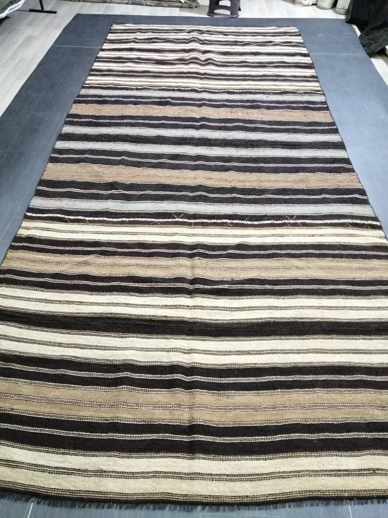 Rust Turkish Runner Rug 6' 2" x 14' 2" Hand-Knotted pattern