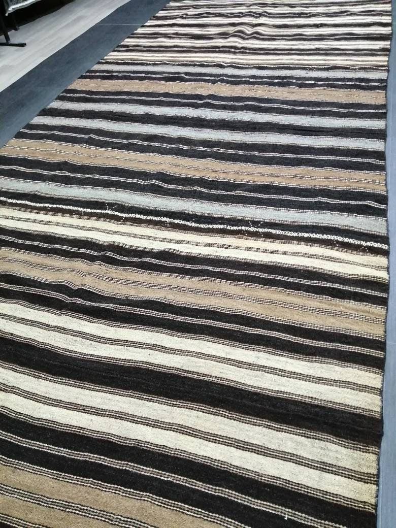 Rust Turkish Runner Rug 6' 2" x 14' 2" Hand-Knotted field