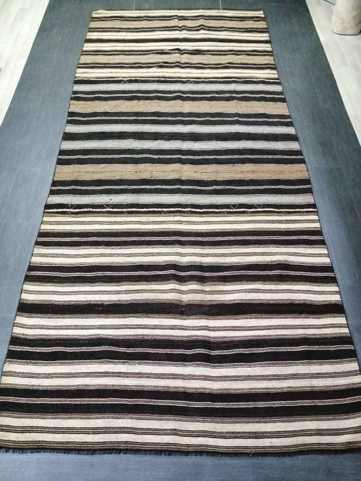 Rust Turkish Runner Rug 6' 2" x 14' 2" Hand-Knotted border