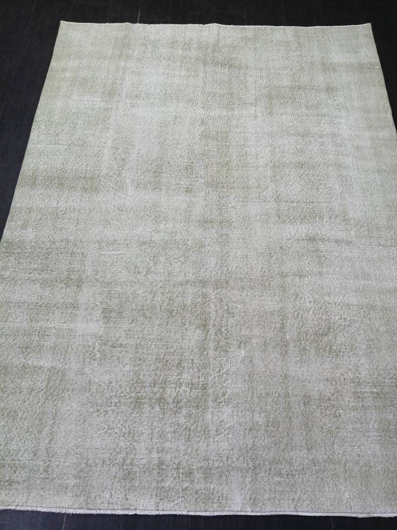Green Turkish Oushak Rug 6' 7" x 9' Hand-Knotted | No. WR69246