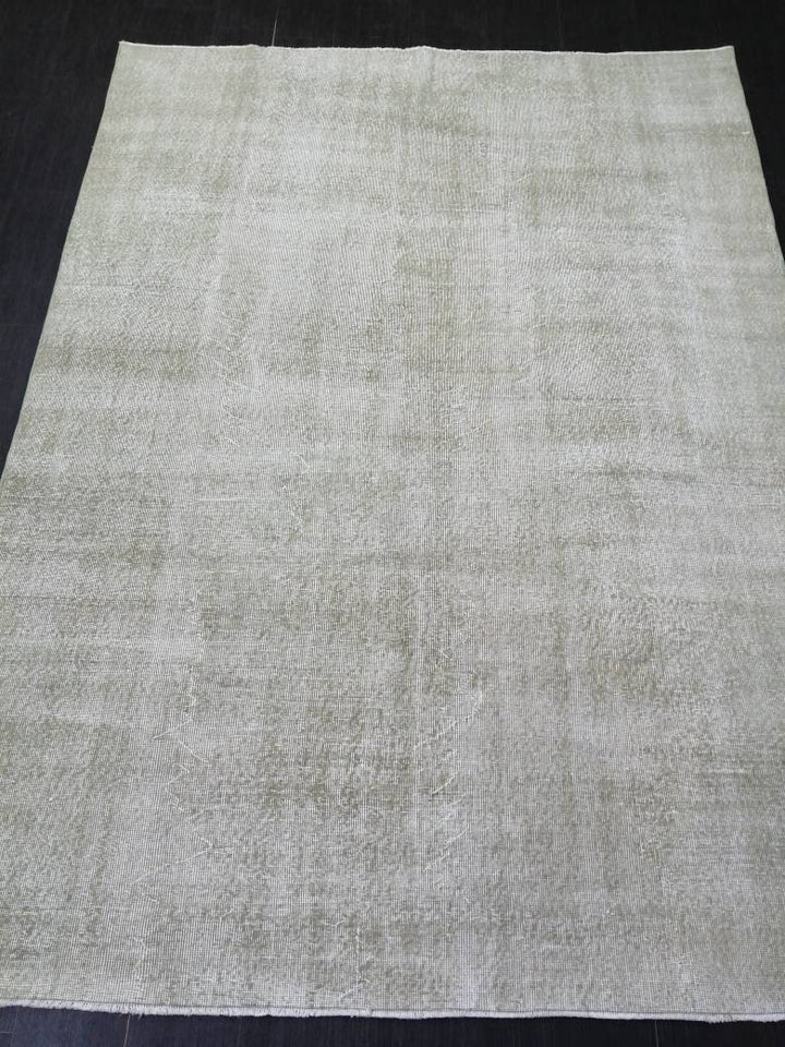 Green Turkish Oushak Rug 6' 7" x 9' Hand-Knotted | No. WR69246