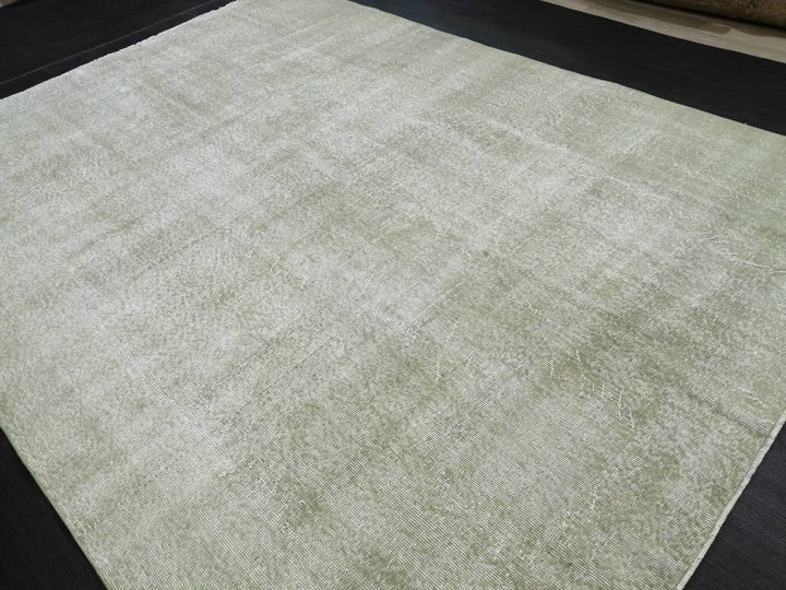Green Turkish Oushak Rug 6' 7" x 9' Hand-Knotted | No. WR69246
