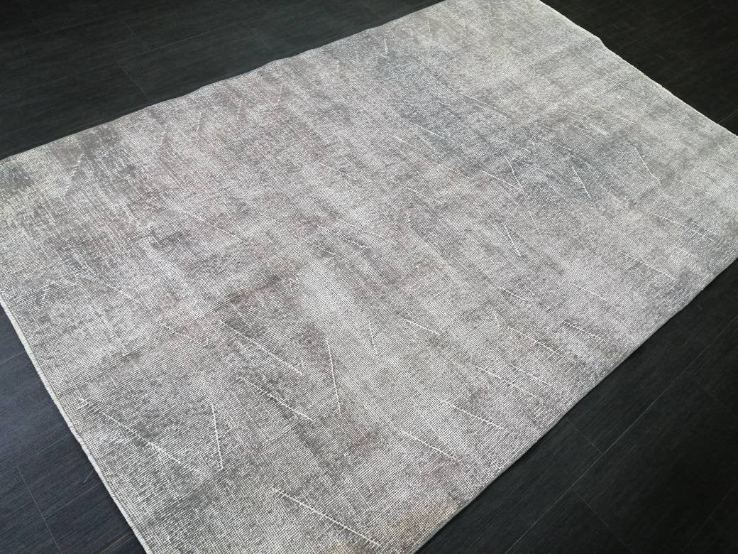 Beige Turkish Oushak Rug 4' 11" x 7' 8" Hand-Knotted | No. WR45909