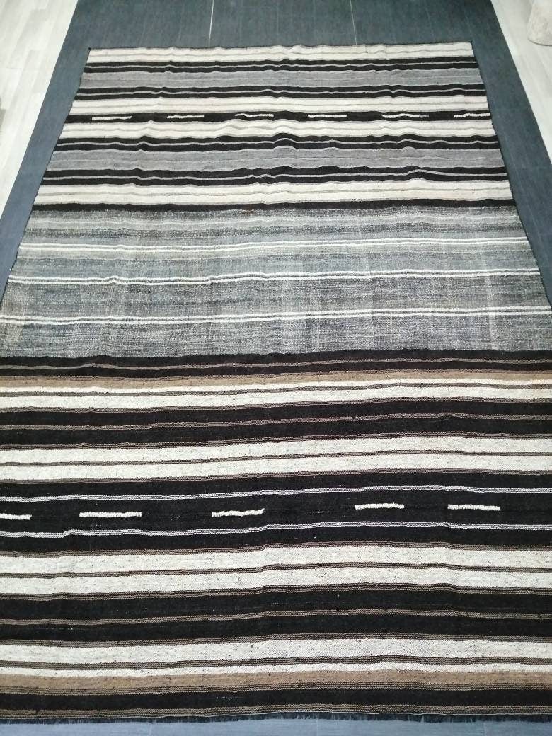 Rust Turkish Runner Rug 8' 1" x 12' 3" Hand-Knotted close-up