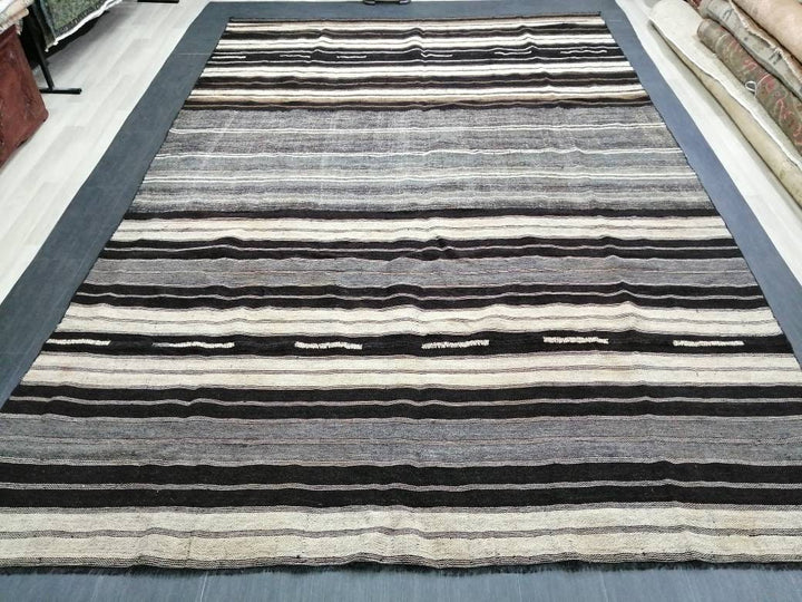 Rust Turkish Runner Rug 8' 1" x 12' 3" Hand-Knotted field
