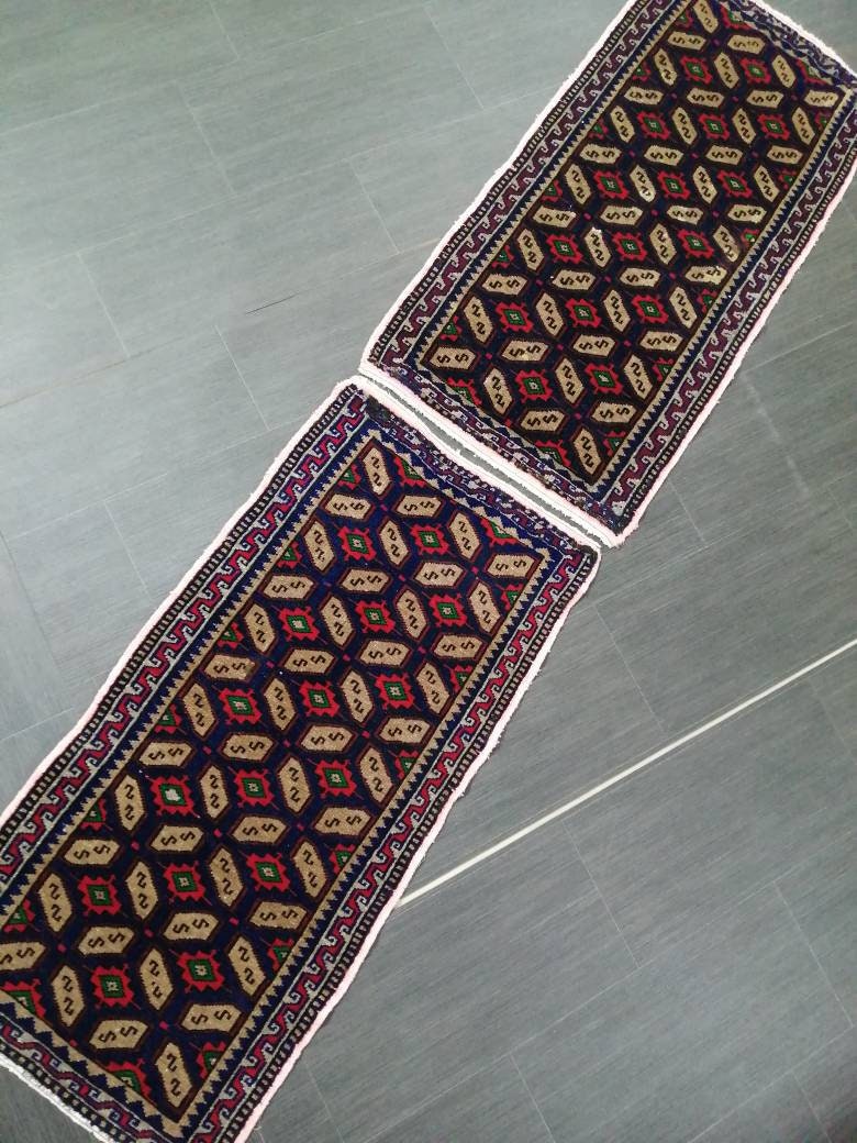 Navy Turkish Runner Rug 1' 9" x 3' 8" Hand-Knotted view
