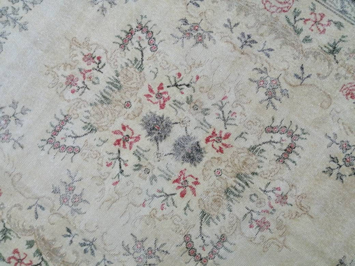 Beige Turkish Oushak Rug 5' 9" x 9' 11" Hand-Knotted view 9