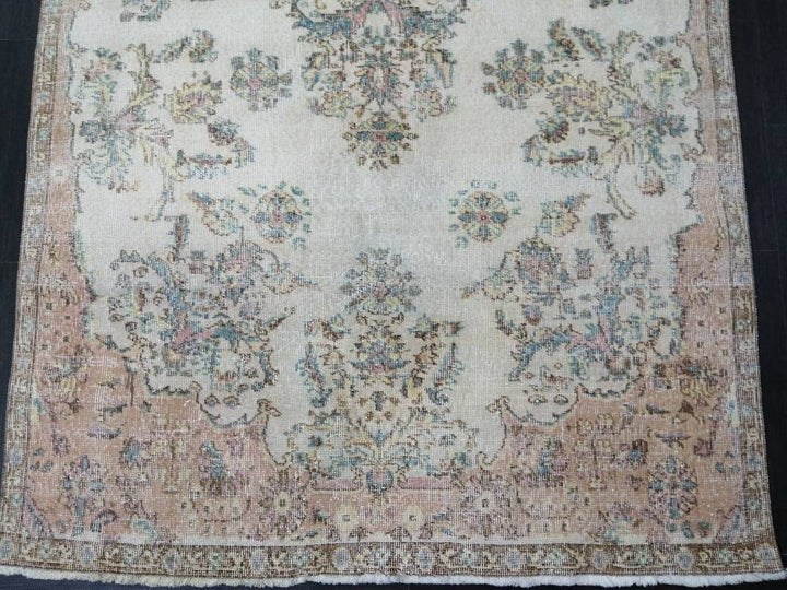 Beige Turkish Oushak Rug 4' 10" x 8' 6" Hand-Knotted view