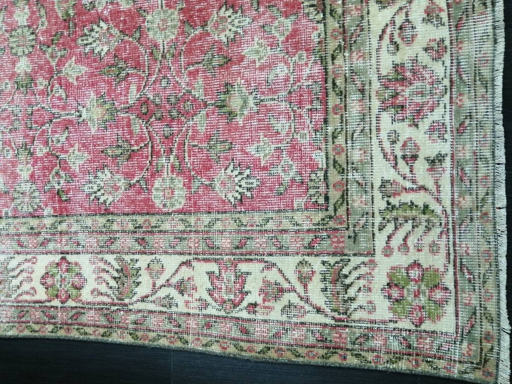 Pink Turkish Oushak Rug 7' 6" x 10' 4" Hand-Knotted view 9