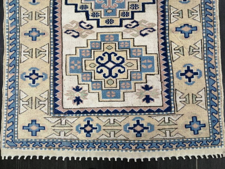 Blue Turkish Oushak Rug 3' 11" x 5' 8" Hand-Knotted | No. WR36209
