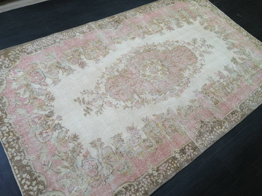 Pink Oushak Rug 5' 10" x 9' 7" - No. WR26407