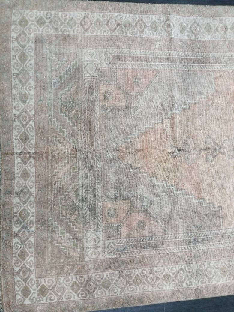 Beige Turkish Runner Rug 4' 11" x 11' 8" Hand-Knotted view 9
