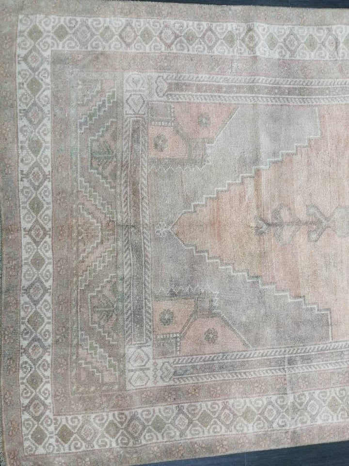 Beige Turkish Runner Rug 4' 11" x 11' 8" Hand-Knotted view 9