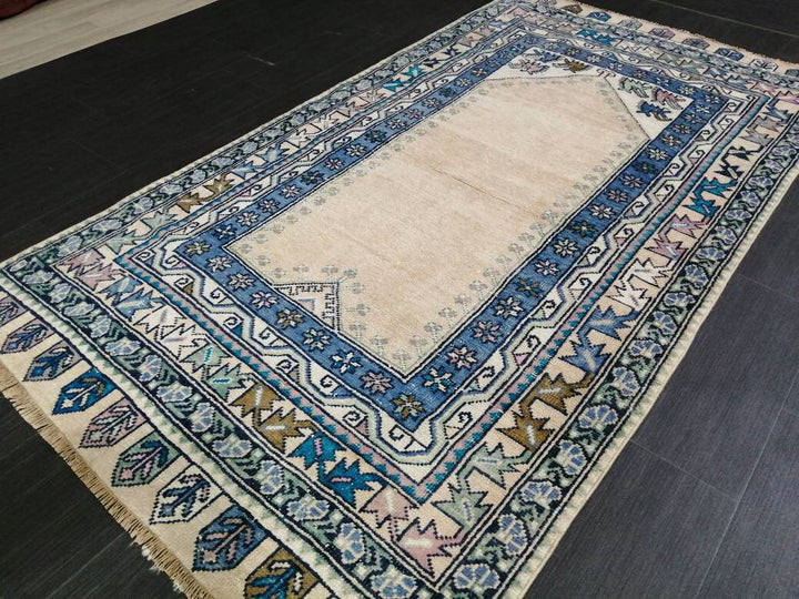 Rust Turkish Runner Rug 3' 9" x 7' Hand-Knotted