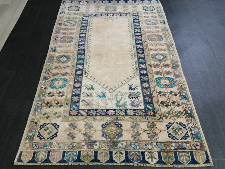 Rust Turkish Runner Rug 3' 9" x 6' Hand-Knotted pattern