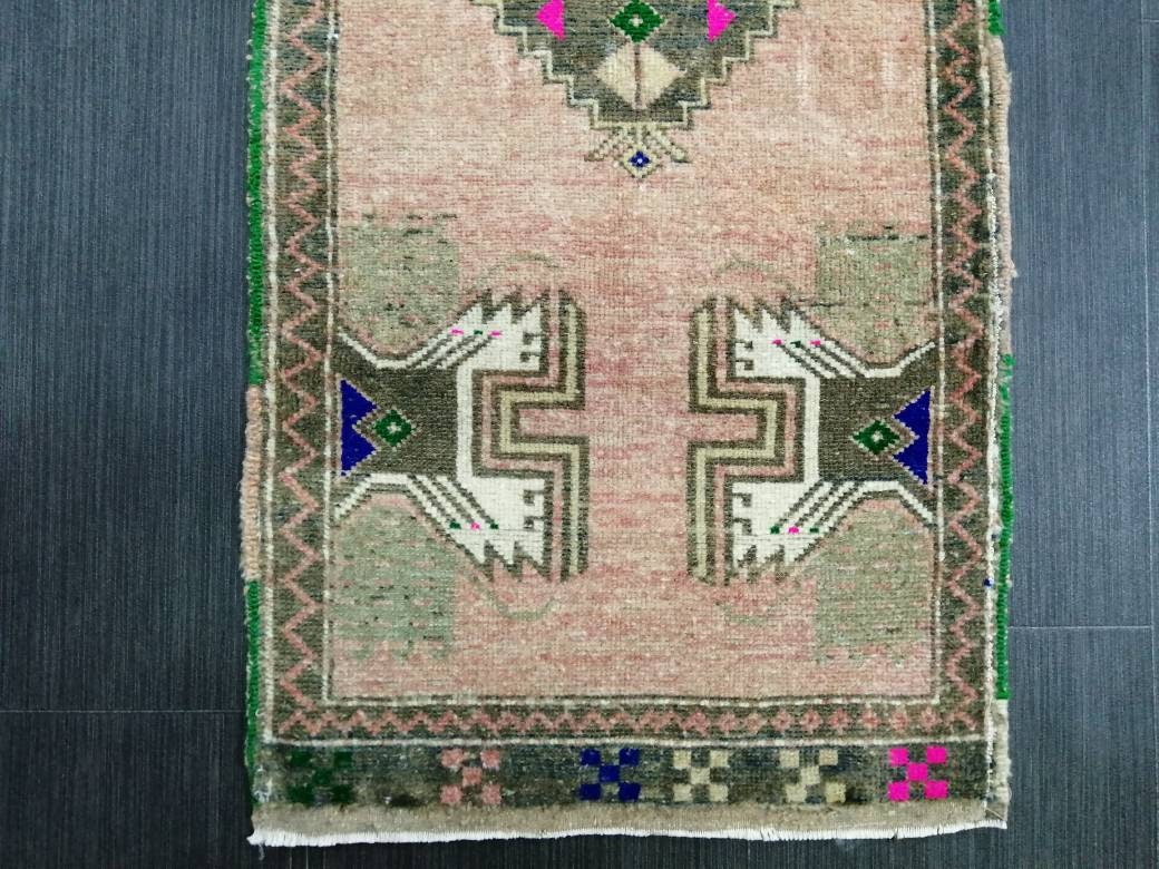 Beige Turkish Runner Rug 1' 5" x 3' 8" Hand-Knotted view