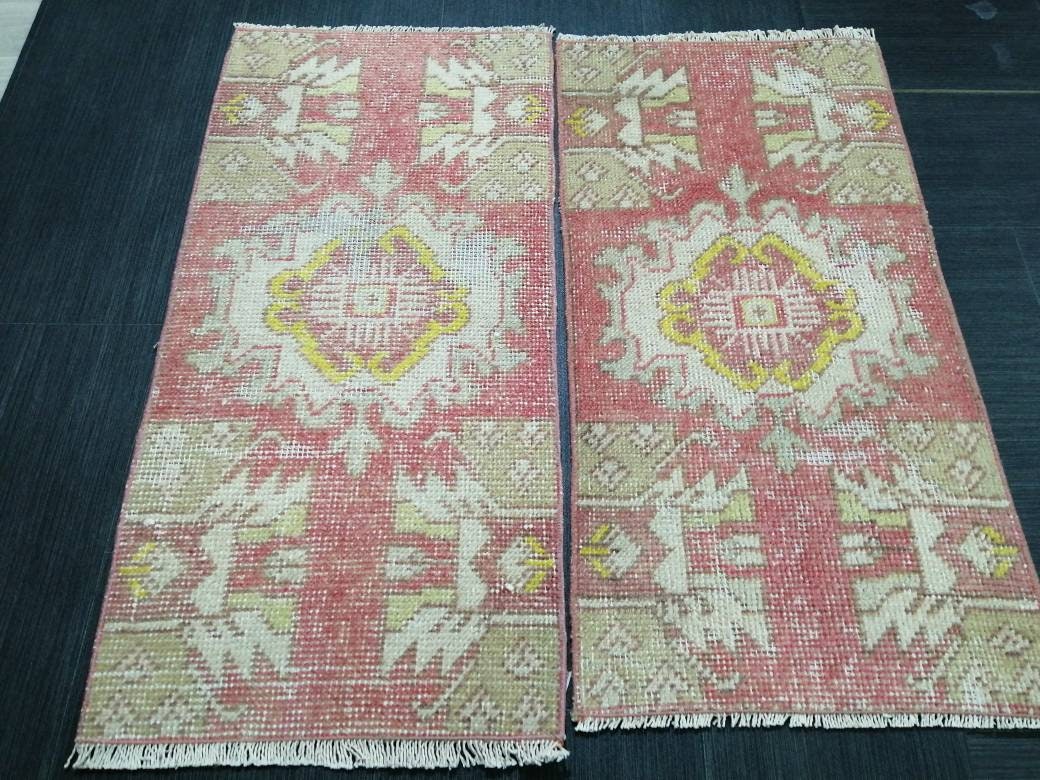 Beige Turkish Runner Rug 1' 3" x 2' 6" Hand-Knotted view
