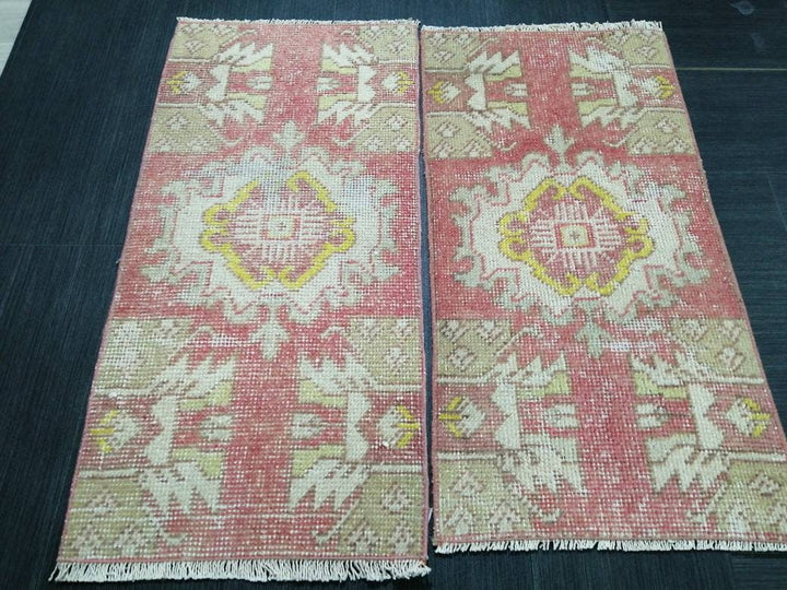 Beige Turkish Runner Rug 1' 3" x 2' 6" Hand-Knotted view