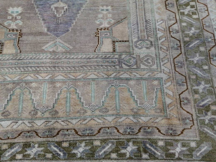 Rust Turkish Runner Rug 5' x 9' 2" Hand-Knotted pattern