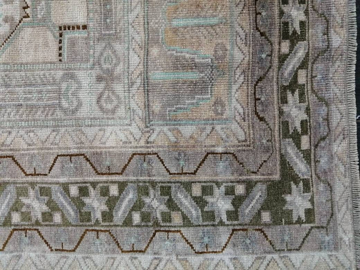 Rust Turkish Runner Rug 5' x 9' 2" Hand-Knotted texture