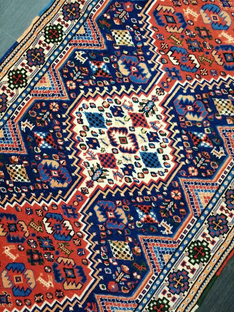Rust Turkish Runner Rug 3' 7" x 6' 3" Hand-Knotted view 9