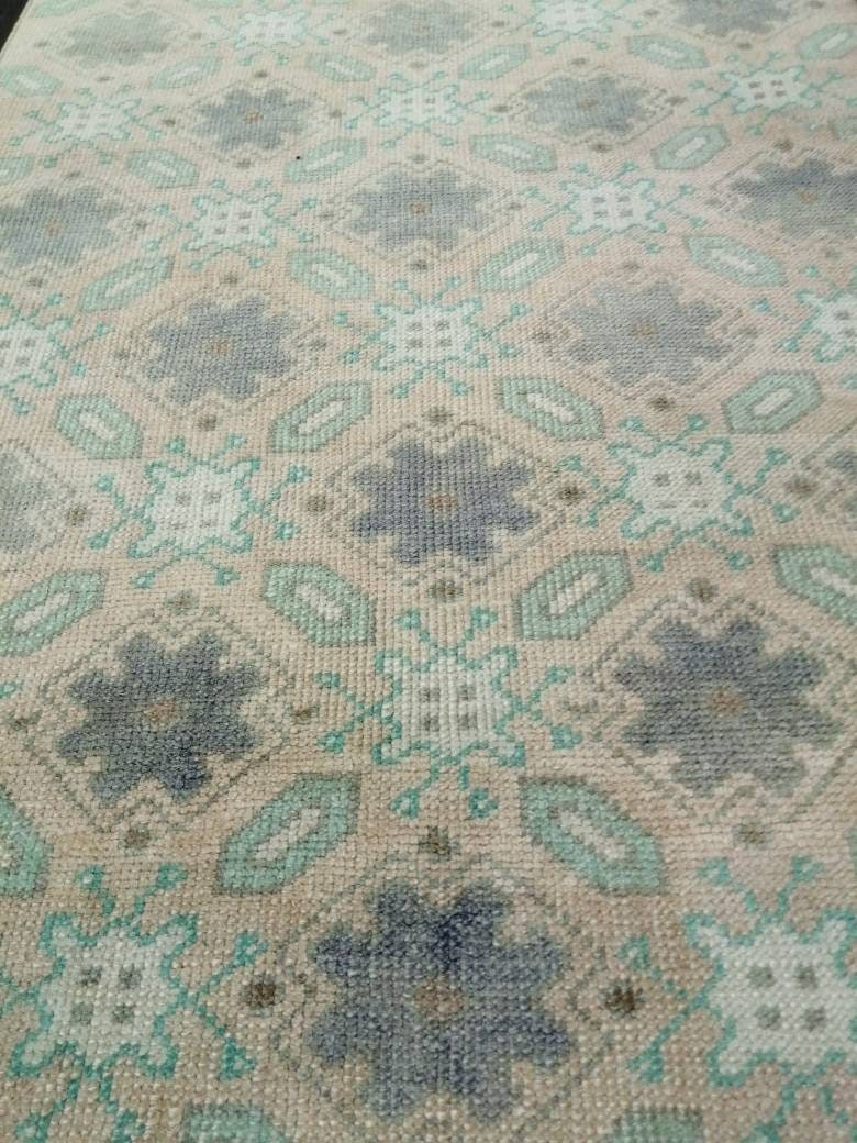 Turkish Runner Rug 2' 7" x 6' 3" Hand-Knotted close-up