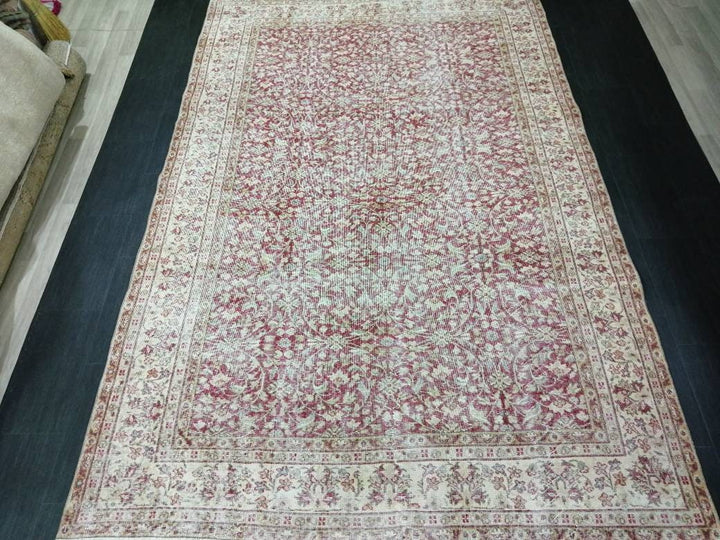 Beige Turkish Oushak Rug 6' 7" x 10' 4" Hand-Knotted view
