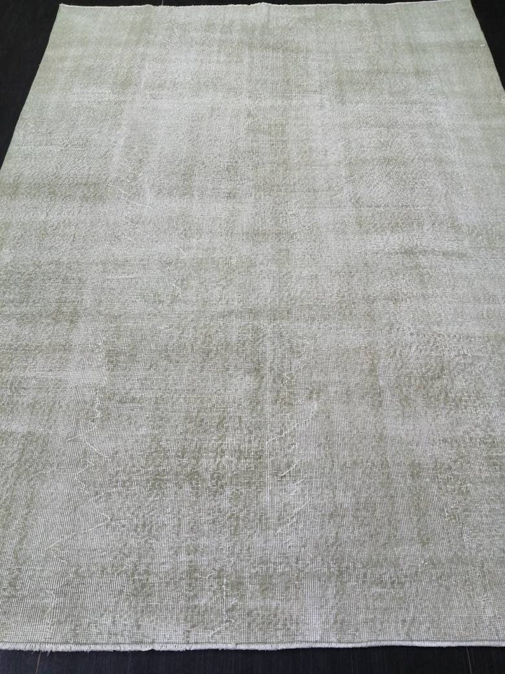 Green Turkish Oushak Rug 6' 7" x 9' Hand-Knotted | No. WR69246