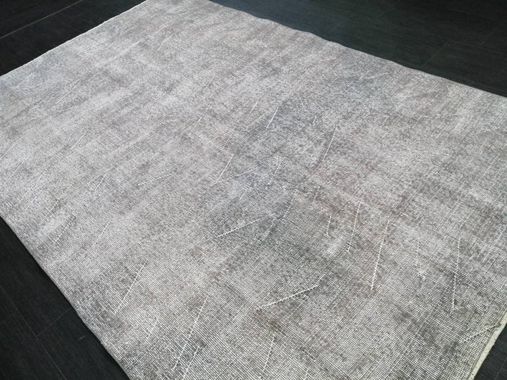 Beige Turkish Oushak Rug 4' 11" x 7' 8" Hand-Knotted | No. WR45909