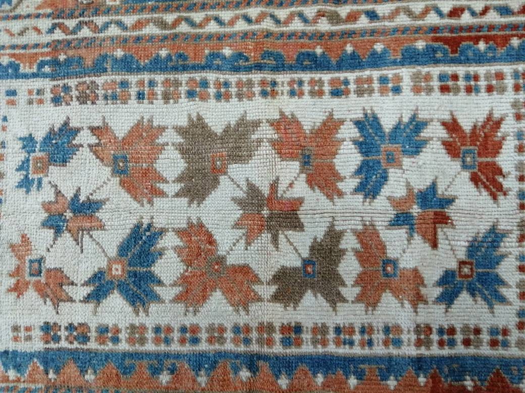 Rust Turkish Oushak Rug 2' 9" x 3' 11" Hand-Knotted detail