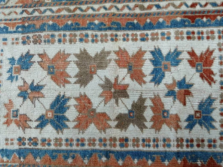 Rust Turkish Oushak Rug 2' 9" x 3' 11" Hand-Knotted detail