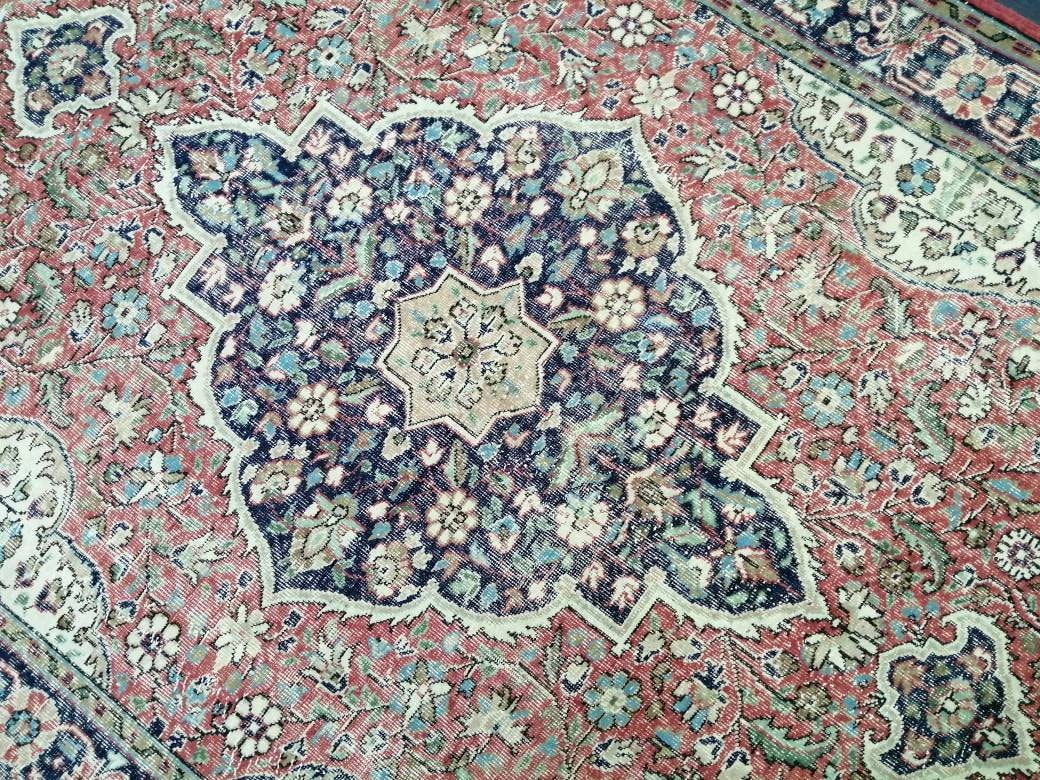 Beige Turkish Oushak Rug 6' 11" x 10' 3" Hand-Knotted view 9