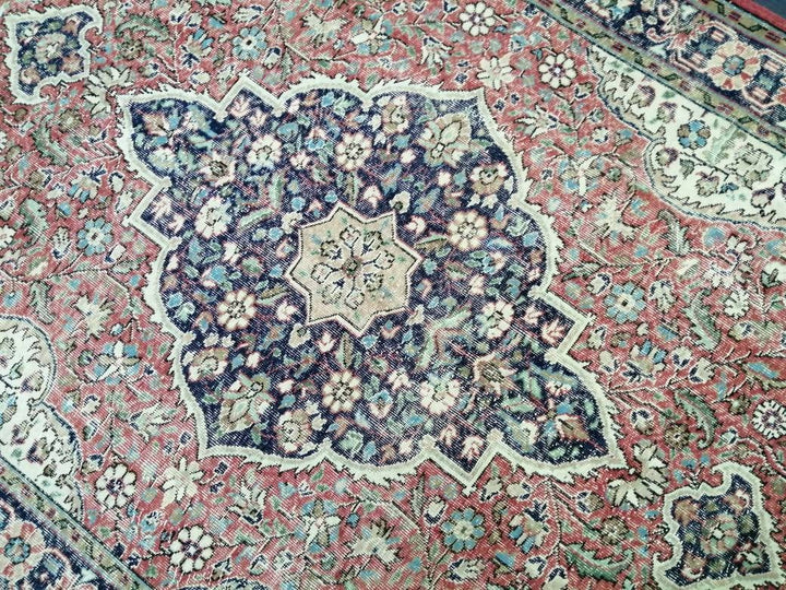 Beige Turkish Oushak Rug 6' 11" x 10' 3" Hand-Knotted view 9