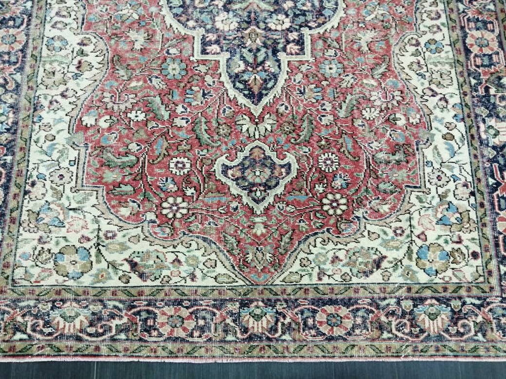 Beige Turkish Oushak Rug 6' 11" x 10' 3" Hand-Knotted view