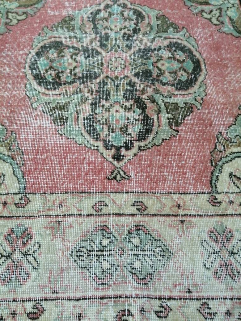 Tan Turkish Runner Rug 2' 7" x 12' 9" Hand-Knotted view 9