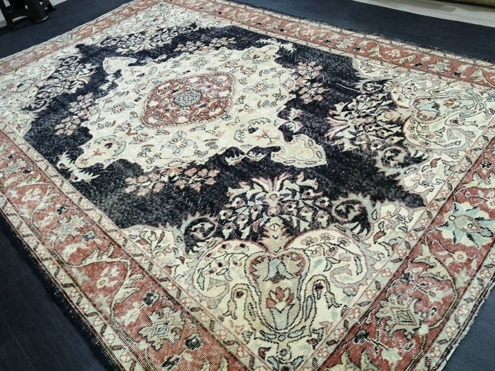 Navy Runner Rug 7' 1" x 10' 5" - No. WR45527