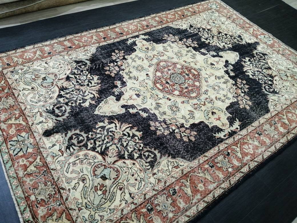 Navy Runner Rug 7' 1" x 10' 5" - No. WR45527