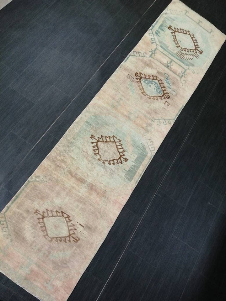 Rust Turkish Runner Rug 2' 3" x 9' 5" Hand-Knotted view