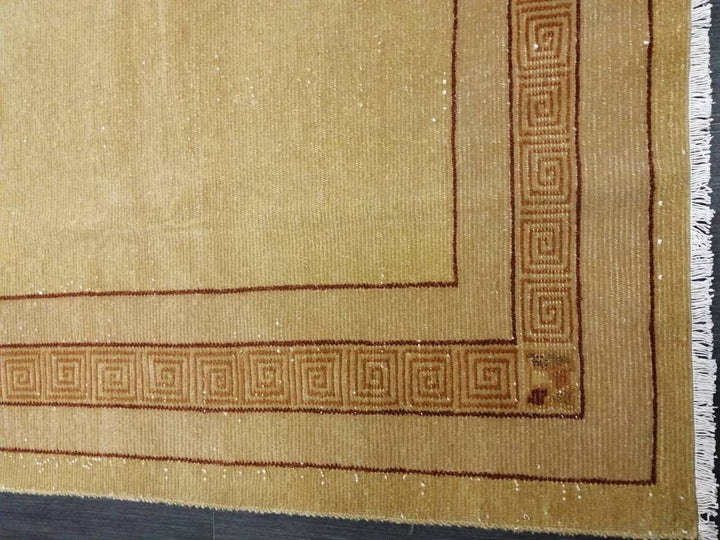Brown Turkish Oushak Rug 6' 6" x 9' 7" Hand-Knotted | No. WR66359