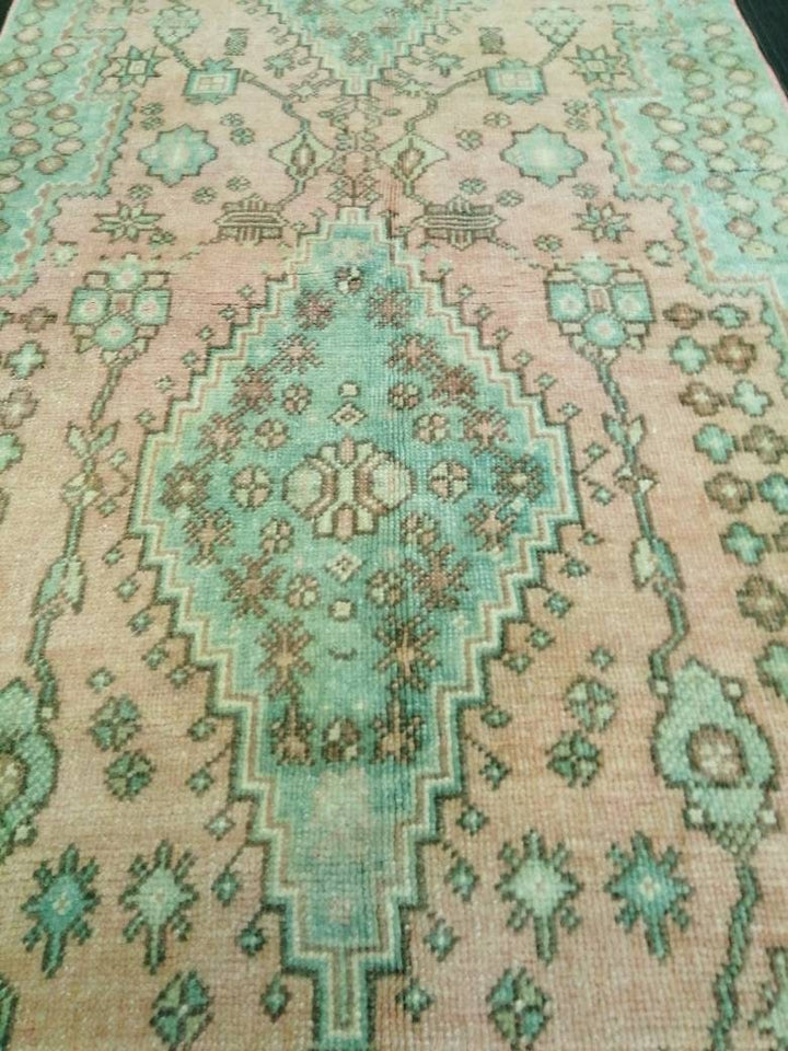 Beige Turkish Runner Rug 2' 7" x 11' Hand-Knotted field