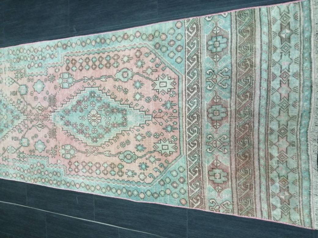 Beige Turkish Runner Rug 2' 7" x 11' Hand-Knotted view 9