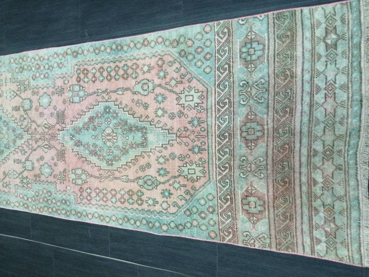 Beige Turkish Runner Rug 2' 7" x 11' Hand-Knotted view 9