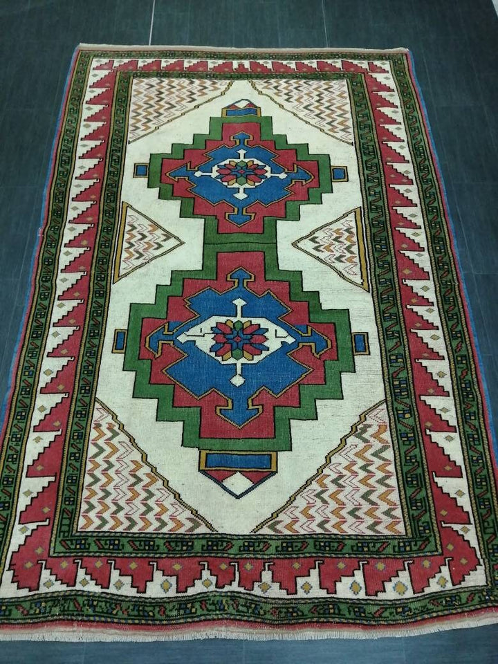 Blue Turkish Oushak Rug 6' x 9' Hand-Knotted | No. WR80495