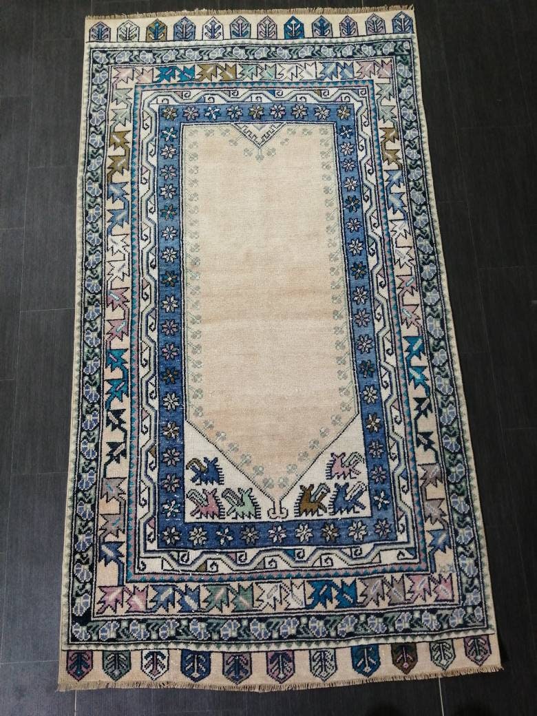 Rust Turkish Runner Rug 3' 9" x 7' Hand-Knotted texture