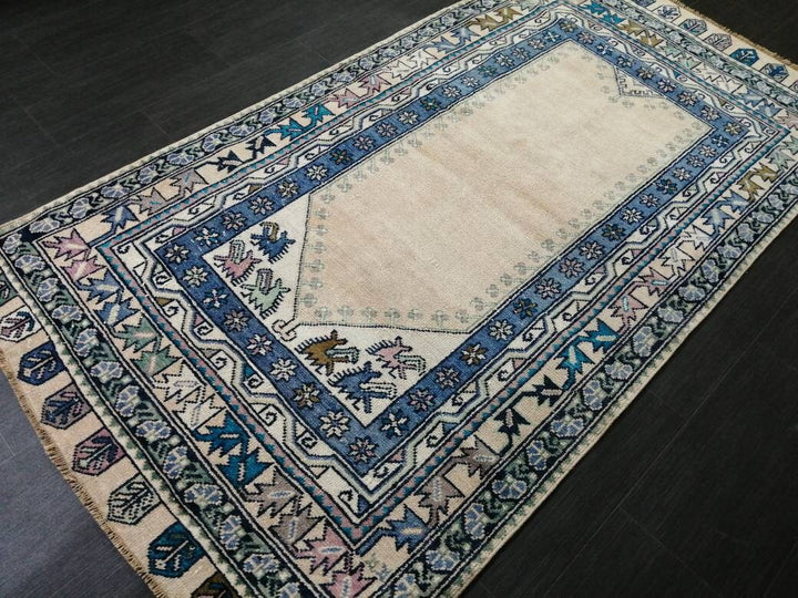 Rust Turkish Runner Rug 3' 9" x 7' Hand-Knotted reverse
