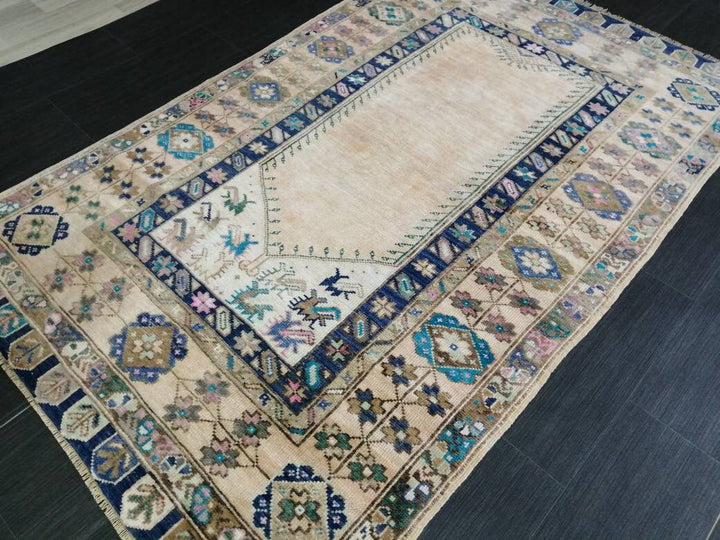Rust Turkish Runner Rug 3' 9" x 6' Hand-Knotted