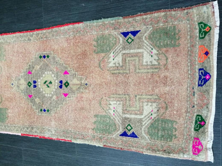 Beige Turkish Runner Rug 1' 6" x 3' 11" Hand-Knotted view